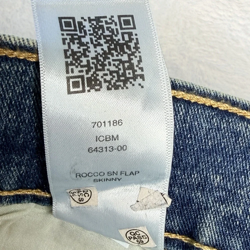 True‎ Religion Rocco Relaxed Skinny Jeans 38x32 Flap Pocket Y2K Medium Fog Wash